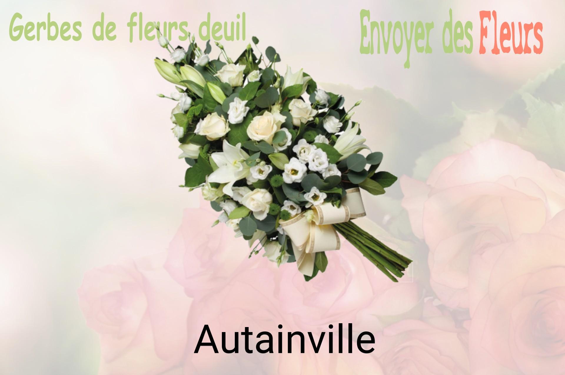 Gerbe de fleurs de deuil livrée à Autainville